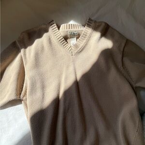 L.L. Bean Men's V-Neck Sweater in Cream
